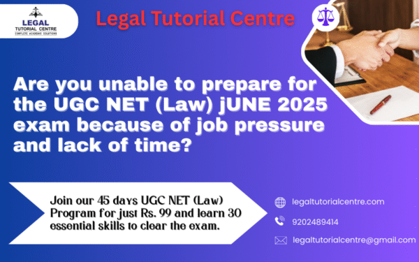Registration Webinar ₹ 99/- UGC NET LAW ONLINE CLASS JUNE 2025